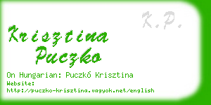 krisztina puczko business card
